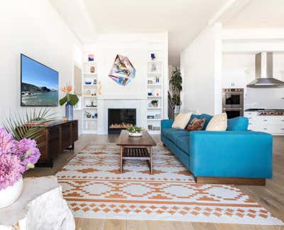  Contemporary Family Home Living Room. Carefree Coastal by Sarah Barnard Design.