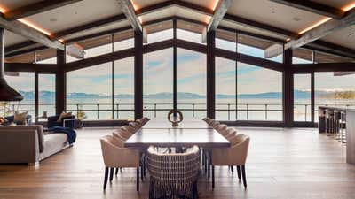  Modern Mid-Century Modern Family Home Dining Room. Tahoe Villa Harrah by Solanna Design & Development LLC.