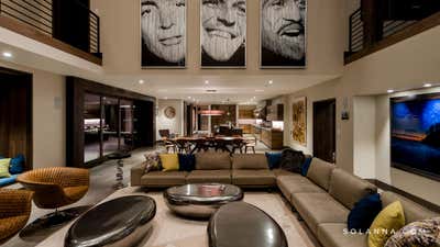  Mid-Century Modern Family Home Living Room. Tahoe Villa Harrah by Solanna Design & Development LLC.