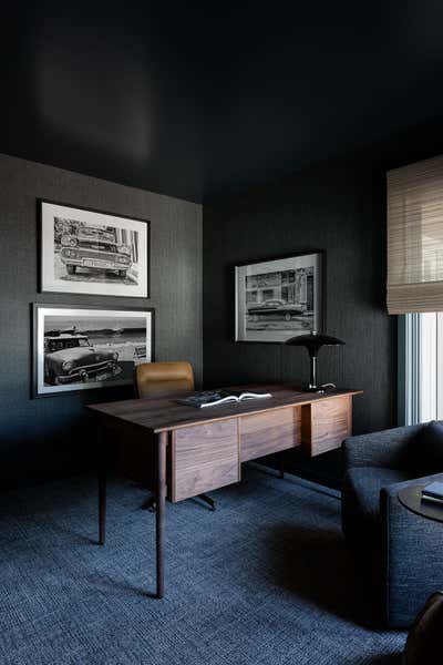  Mid-Century Modern Family Home Office and Study. No.2 by Jenn Feldman Designs.