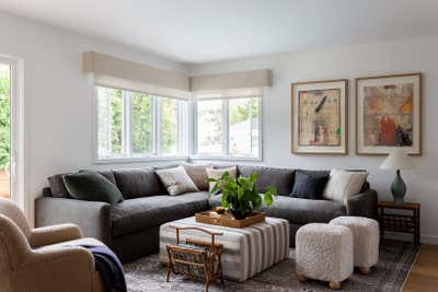  Transitional Organic Family Home Living Room. No.2 by Jenn Feldman Designs.