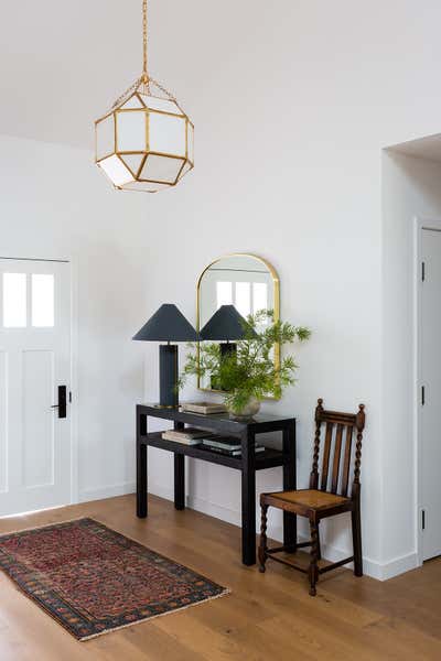  Transitional Organic Family Home Entry and Hall. No.2 by Jenn Feldman Designs.