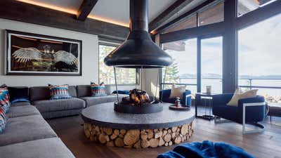  Modern Family Home Living Room. Tahoe Villa Harrah by Solanna Design & Development LLC.