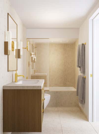 Coastal Apartment Bathroom. Coastal Calm by Sarah Barnard Design.