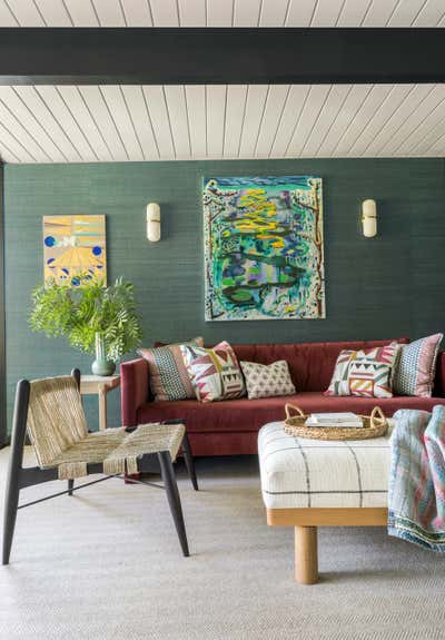  Mid-Century Modern Family Home Living Room. Palo Alto Eichler  by Atelier Davis.
