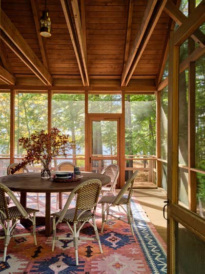  Rustic Vacation Home Patio and Deck. New Hampshire Lakehouse  by Atelier Davis.