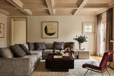  Transitional Living Room. Old Greenwich  by Evan Edward .
