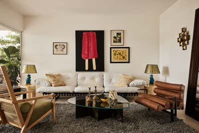  Eclectic Living Room. Coral Gables by Evan Edward .