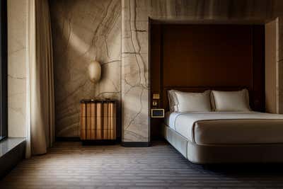  Contemporary Craftsman Hotel Bedroom. L Hotel by Objective Object Studio.