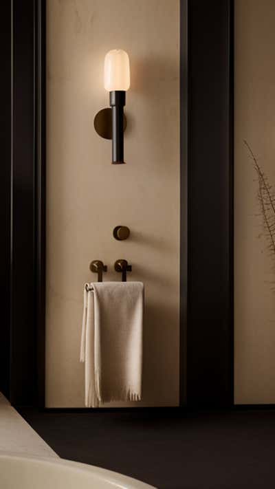  Country Transitional Bathroom. Poughkeepsie Residence by Objective Object Studio.
