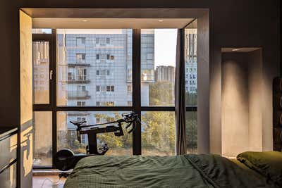  Art Deco Contemporary Apartment Bedroom. The Batcave by Objective Object Studio.