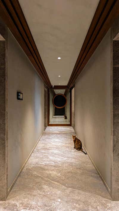  Transitional Apartment Entry and Hall. The Batcave by Objective Object Studio.