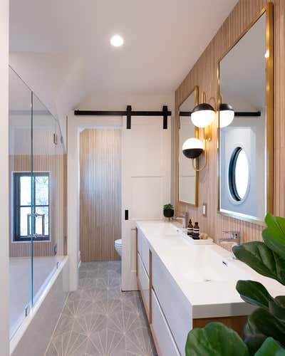  Transitional Family Home Bathroom. An Englishman in NY by Duck Egg Blue LLC.