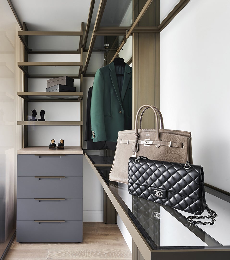 Minimalist Storage Room and Closet