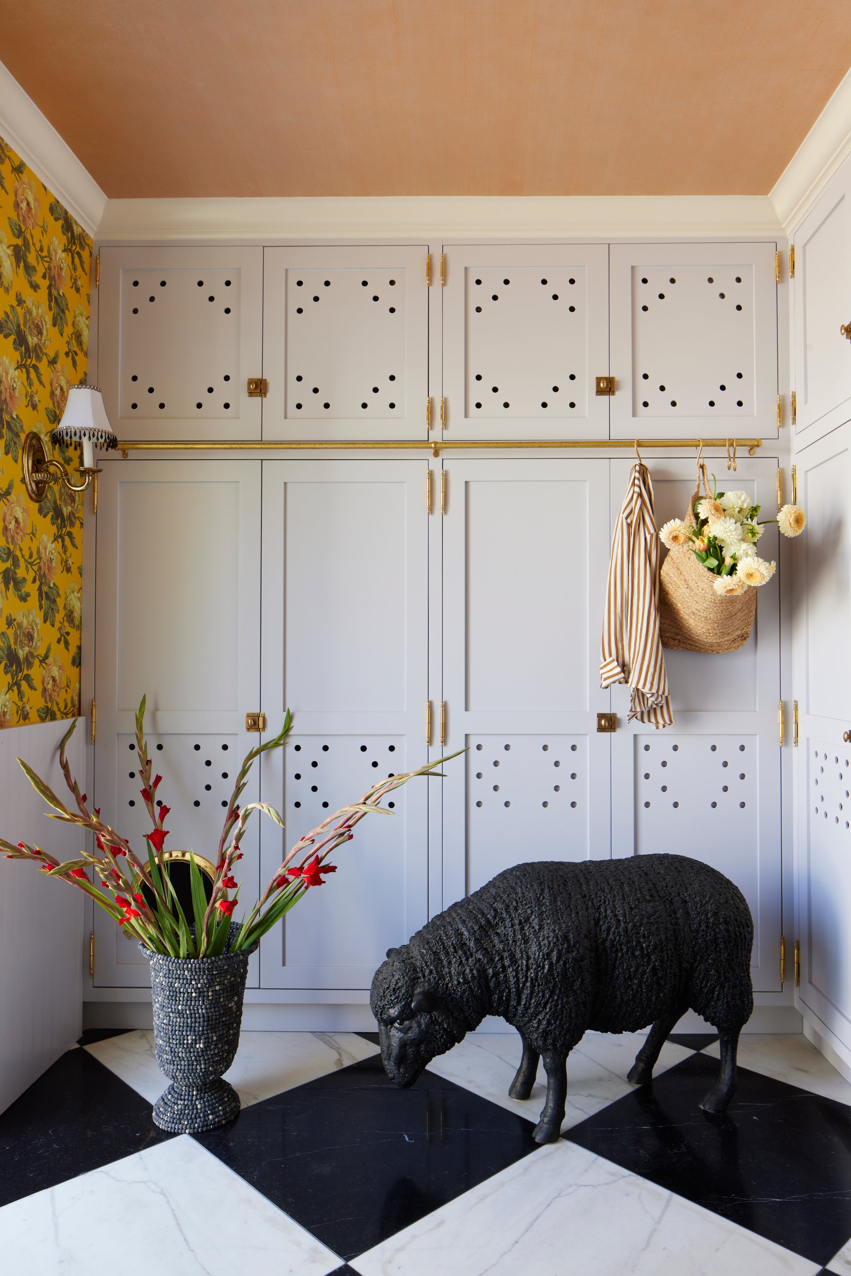 Mediterranean Storage Room and Closet