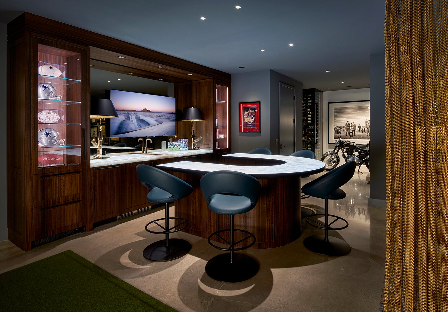 Contemporary Bar and Game Room
