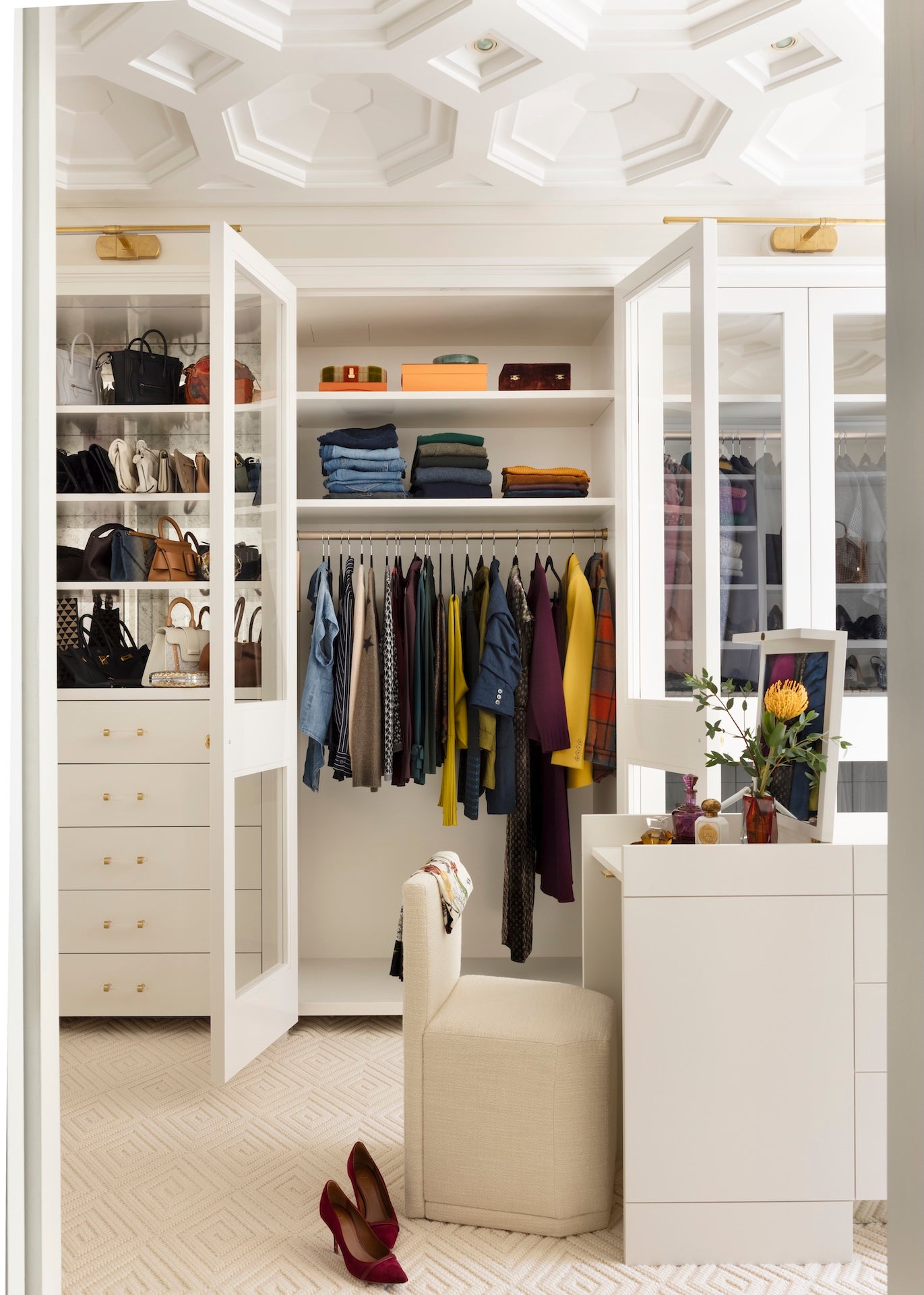 Eclectic Storage Room and Closet