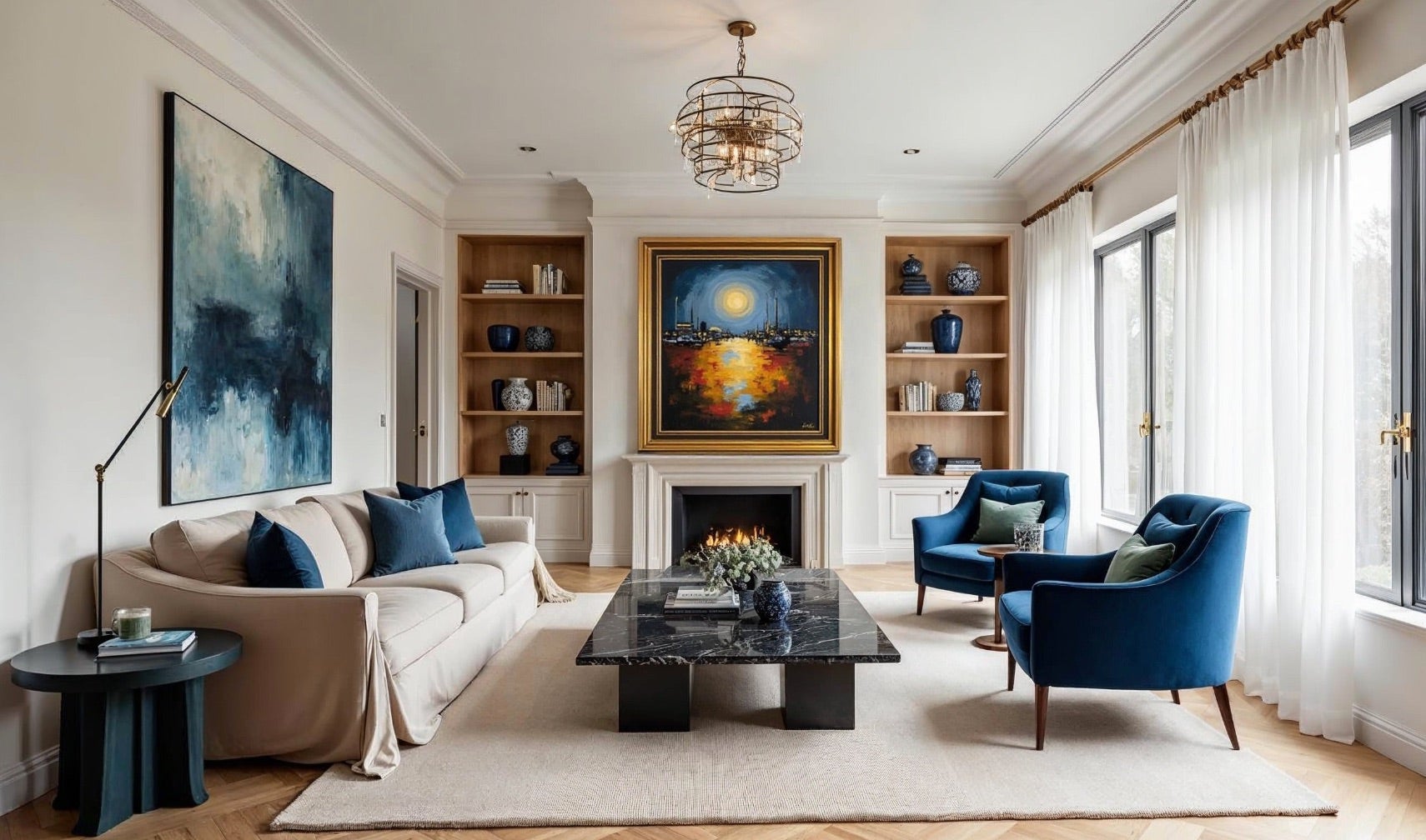 Transitional Living Room