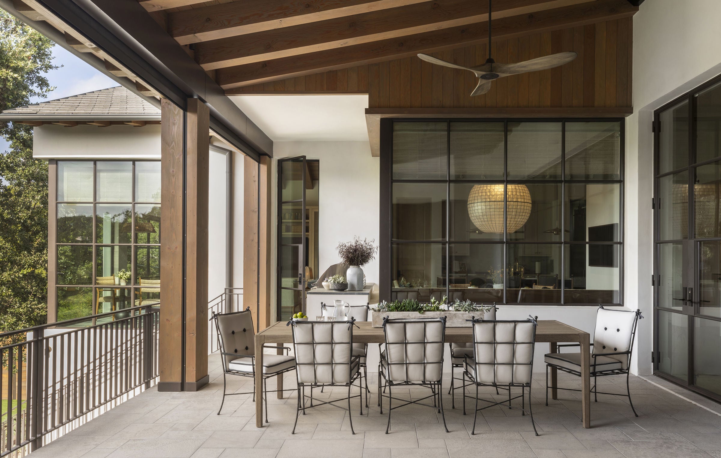 Transitional Patio and Deck