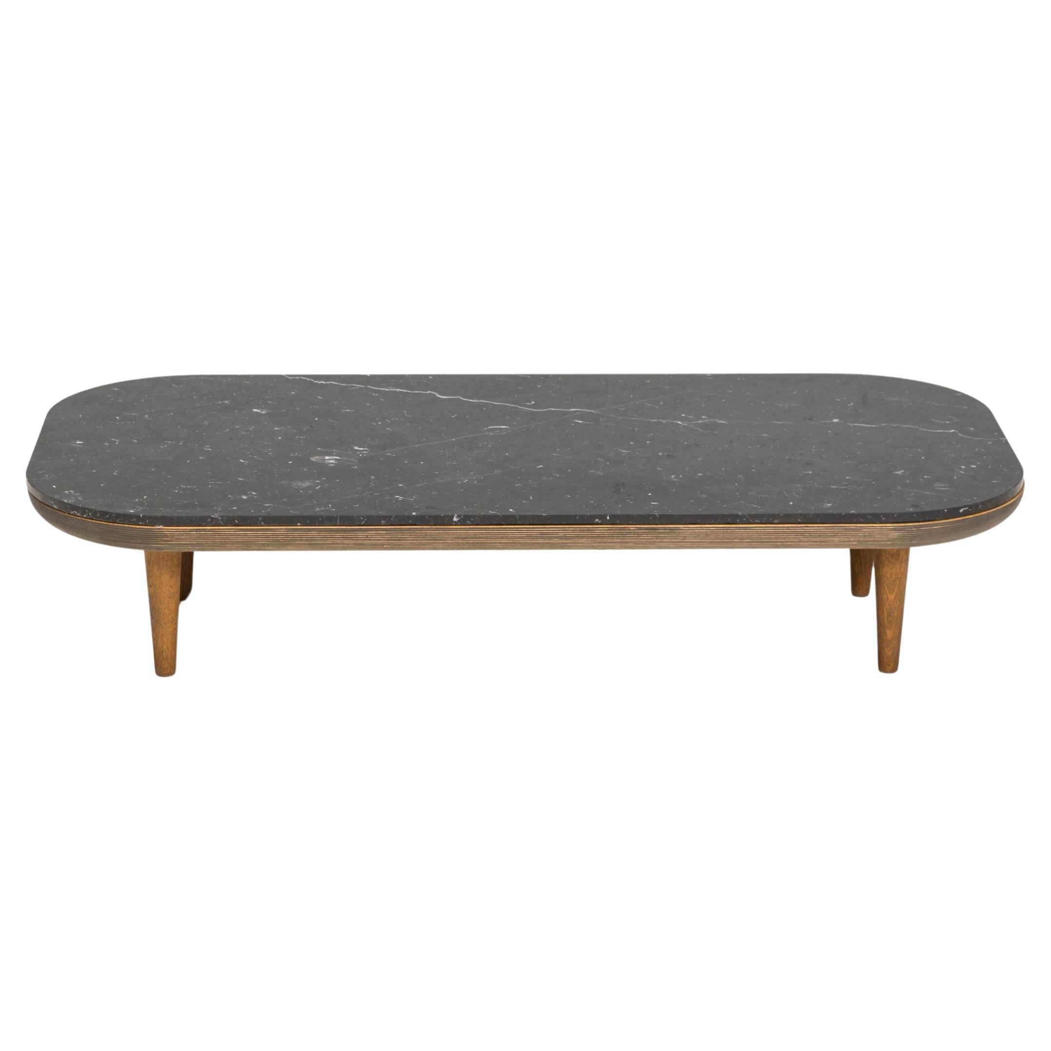 &Tradition By Space Copenhagen Polished Nero Marquina Marble Fly Coffee Table For Sale