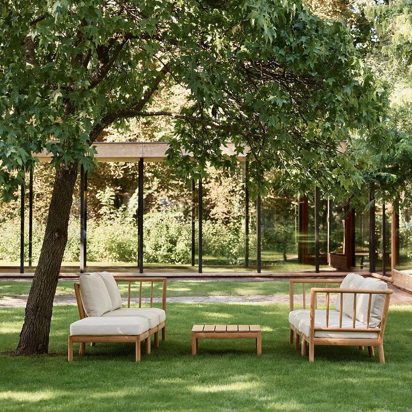 Danese Set di divani da salotto per esterni 'Tradition' in teak per Fritz Hansen 4 pezzi in vendita