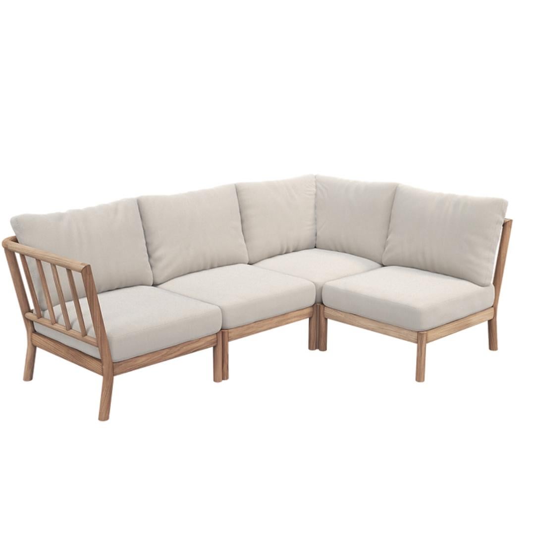 Set di divani da esterno 'Tradition' in teak per Fritz Hansen Set di 3 pezzi in vendita 4