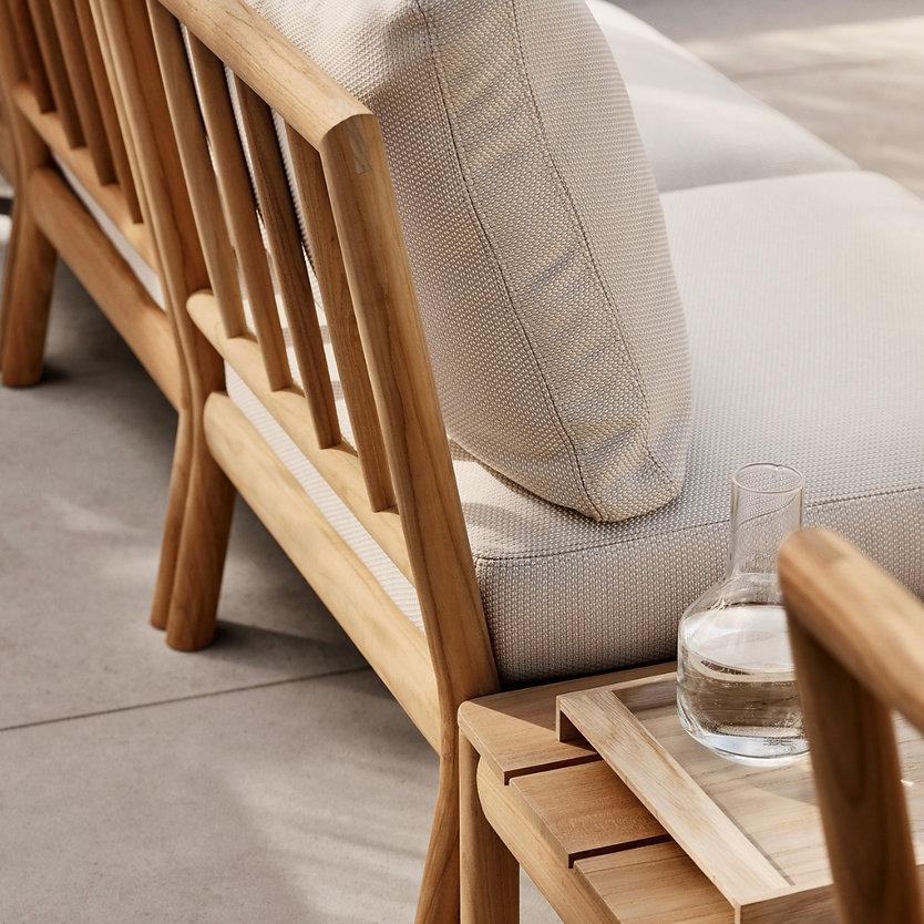 XXI secolo e contemporaneo Set di divani da esterno 'Tradition' in teak per Fritz Hansen Set di 3 pezzi in vendita