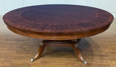 Traditional 72” Round Walnut Dining Table by Leighton Hall - Showroom Sample