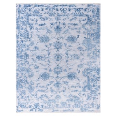 Traditional Abstract Silk Hand Knots Rugs Beige Area Rug 7' 10" x 9' 10"