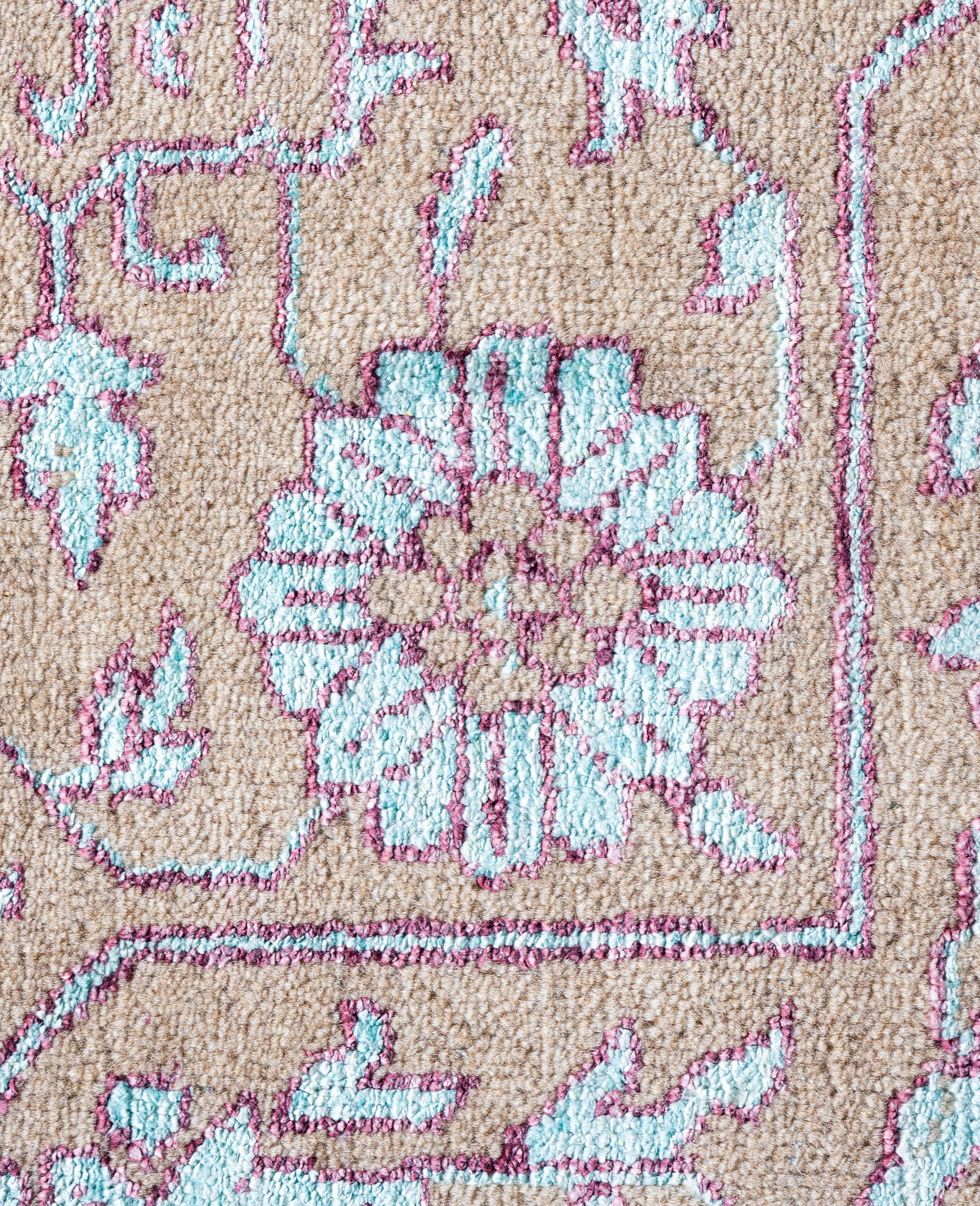Indiano Traditional Abstract Silk Hand Knoted Brown Area Rugs 8' 10