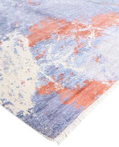 Traditional Abstract Silk, Wool Hand Knotted Beige Area Rug 8' 2" x 10' 1"