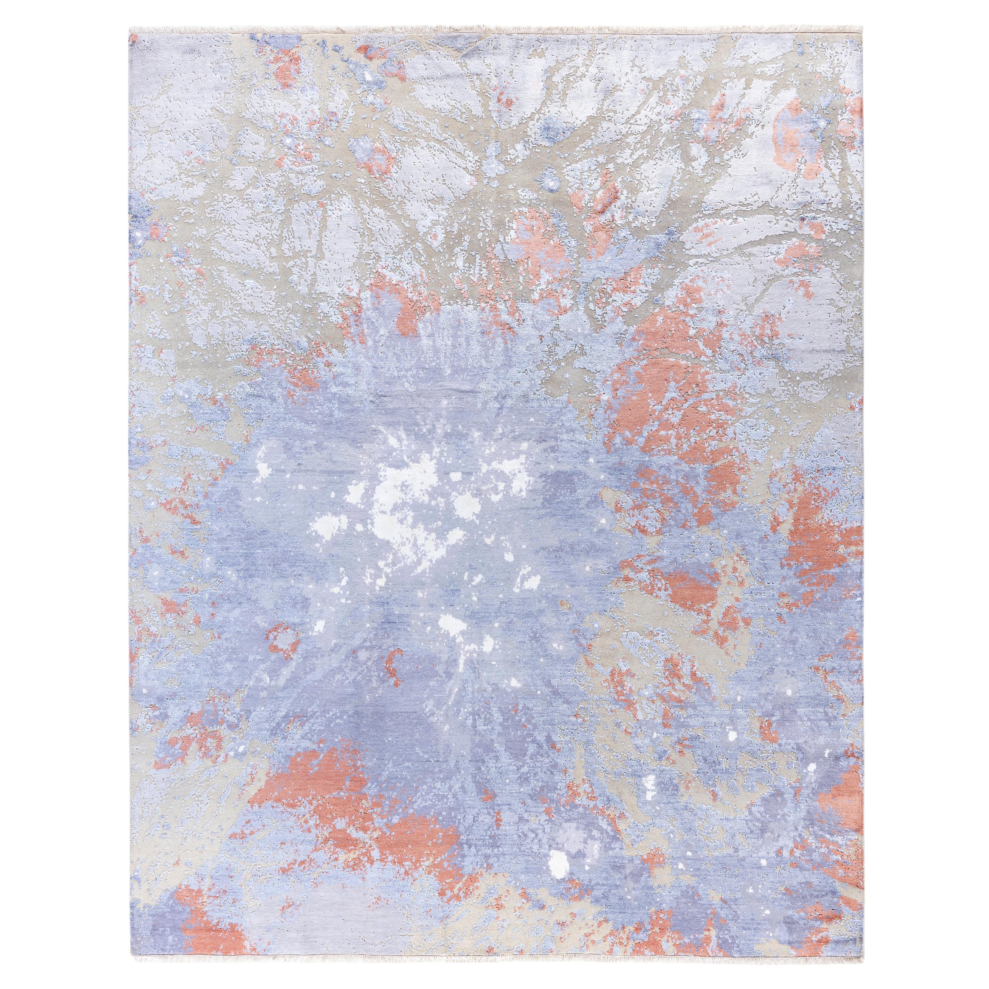 Traditional Abstract Silk, Wool Hand Knotted Beige Area Rug 8' 2" x 10' 1"