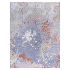 Traditional Abstract Silk, Wool Hand Knotted Beige Area Rugs 9' 2" x 12' 2"