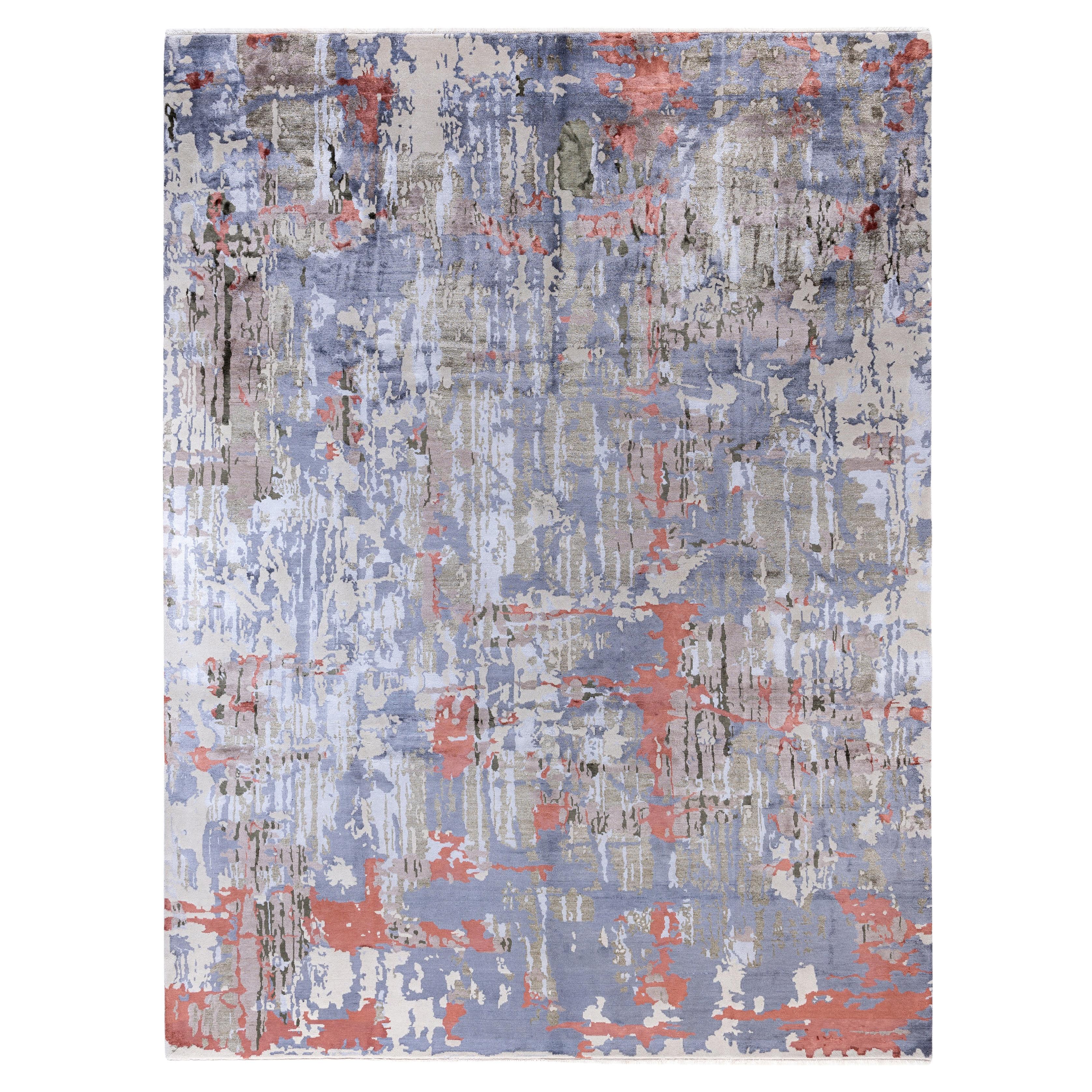 Traditional Abstract Silk, Wool Hand Knotted Beige Area Rugs 9' 2" x 12' 2"