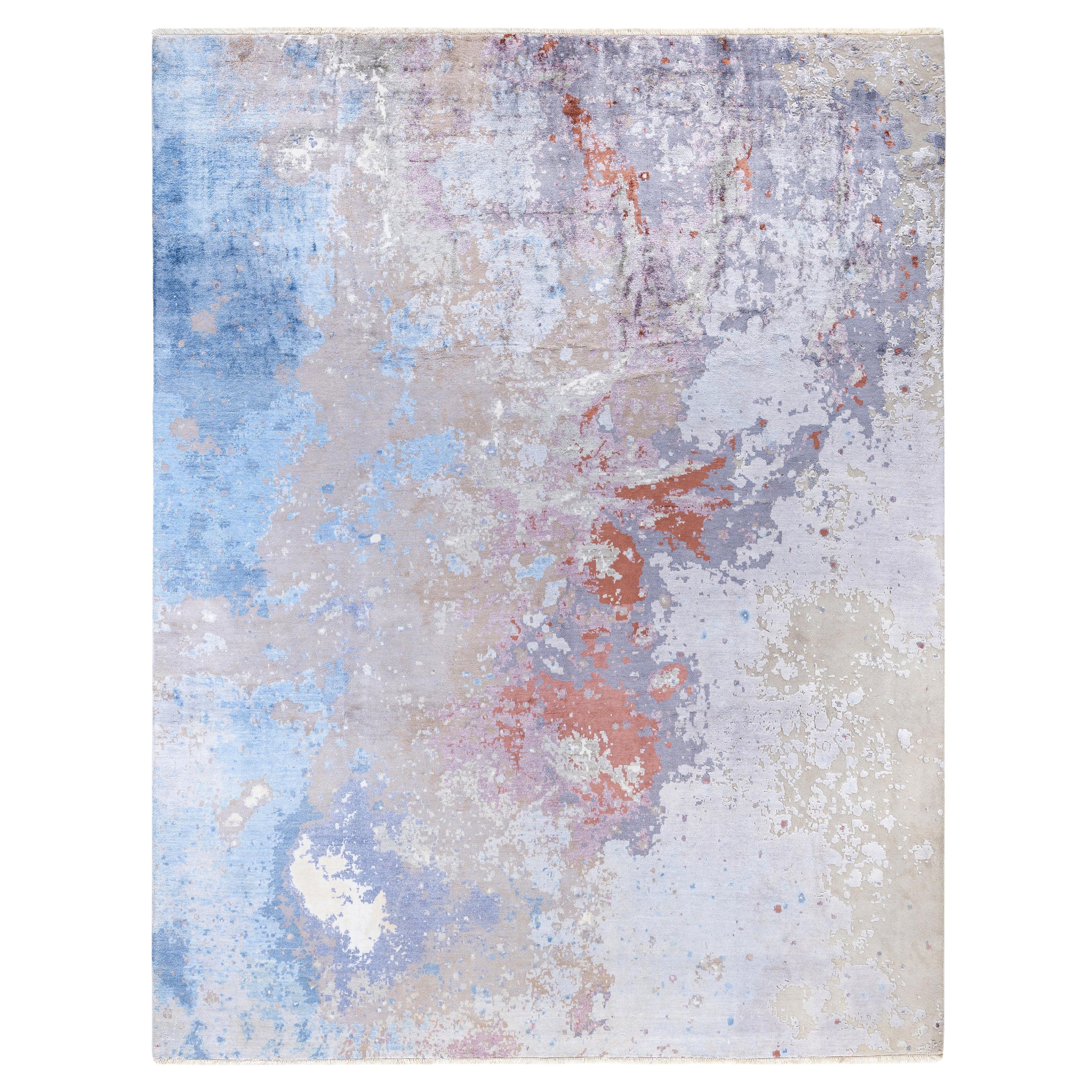 Traditional Abstract Silk, Wool Hand Knotted Brown Area Rugs 9' 2" x 11' 9"