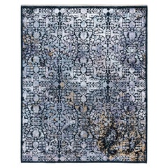 Traditional Abstract Silk, Wool Hand Knotted Gray Area Rugs 8' 1" x 10' 0"