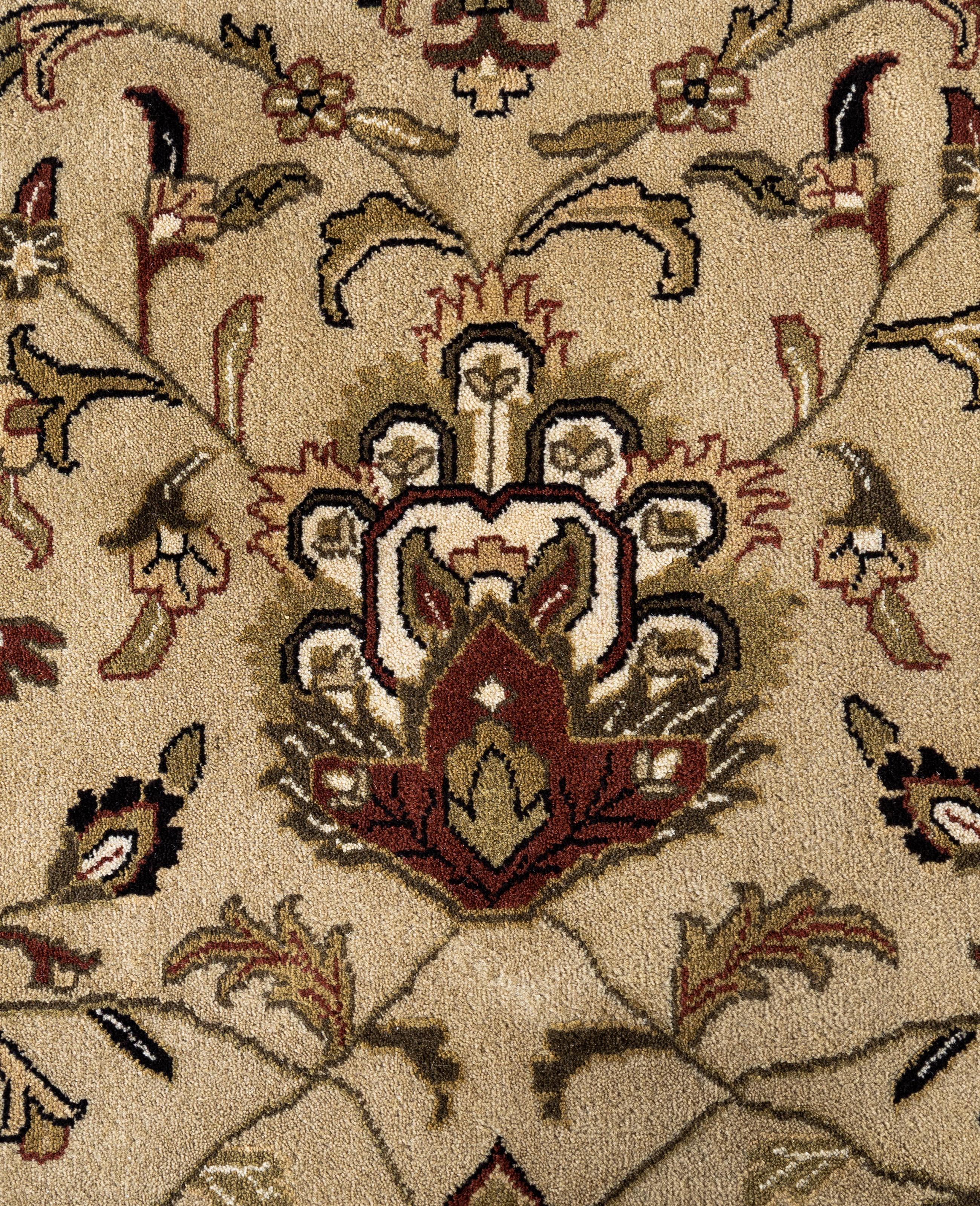 Indiano Traditional Abstract Wool Hand Knoted Brown Area Rugs 9' 1