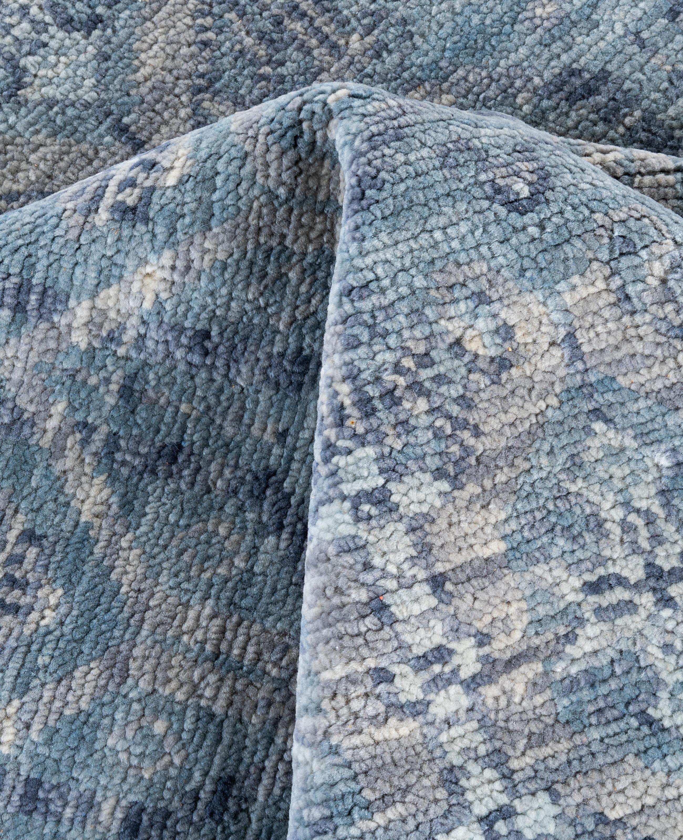 Lana Traditional Abstract Wool Hand Knoted Gray Area Rugs 8' 1