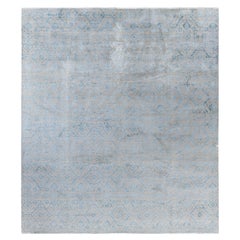 Tapis traditionnel abstrait beige noué à la main 9' 0" x 10' 2"