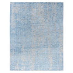 Traditional Abstract Wool, Silk Hand Knoted Gray Area Rugs 7' 10" x 10' 1"