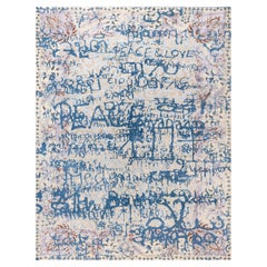 Traditional Abstract Wool, Silk Hand Knotted Ivory Area Rug 8' 1" x 10' 3"