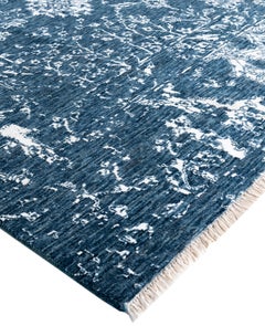 Traditional Abstract Wool, Silk Hand Knotted Ivory Area Rug 8' 2" x 10' 1"