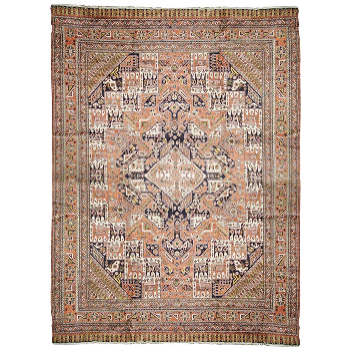Traditional Afghan Tribal Large Area Rug, Handmade Multicolored Wool ...