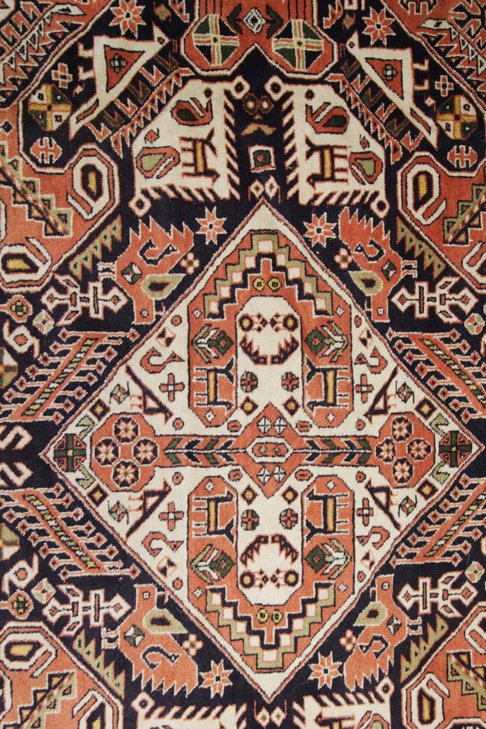 Großer traditioneller afghanischer Stammeskunst-Teppich, handgefertigt, mehrfarbig (Afghanisch) im Angebot