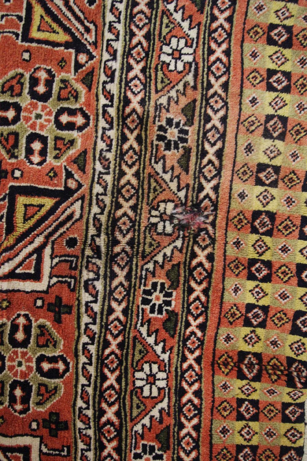 Noué à la main Grand tapis traditionnel afghan tribal, tapis en laine multicolore fait à la main en vente