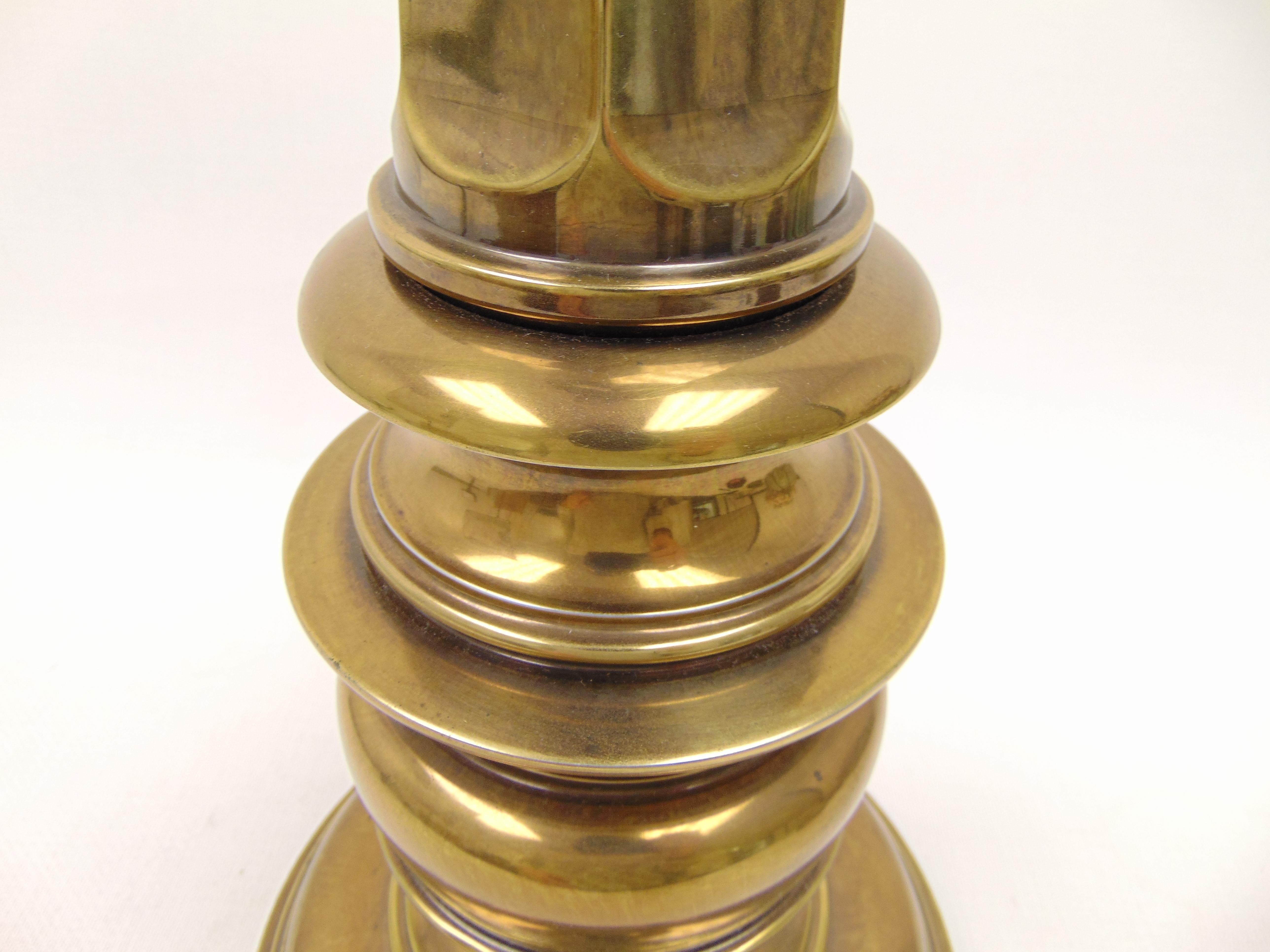 Late 20th Century Traditional American Classical Vintage Brass Lamp by Stiffel 1970s