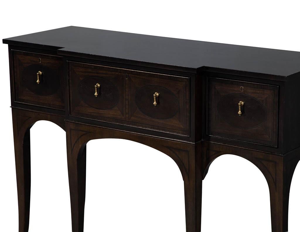 Traditional American Mahogany Inlaid Console Tables 3