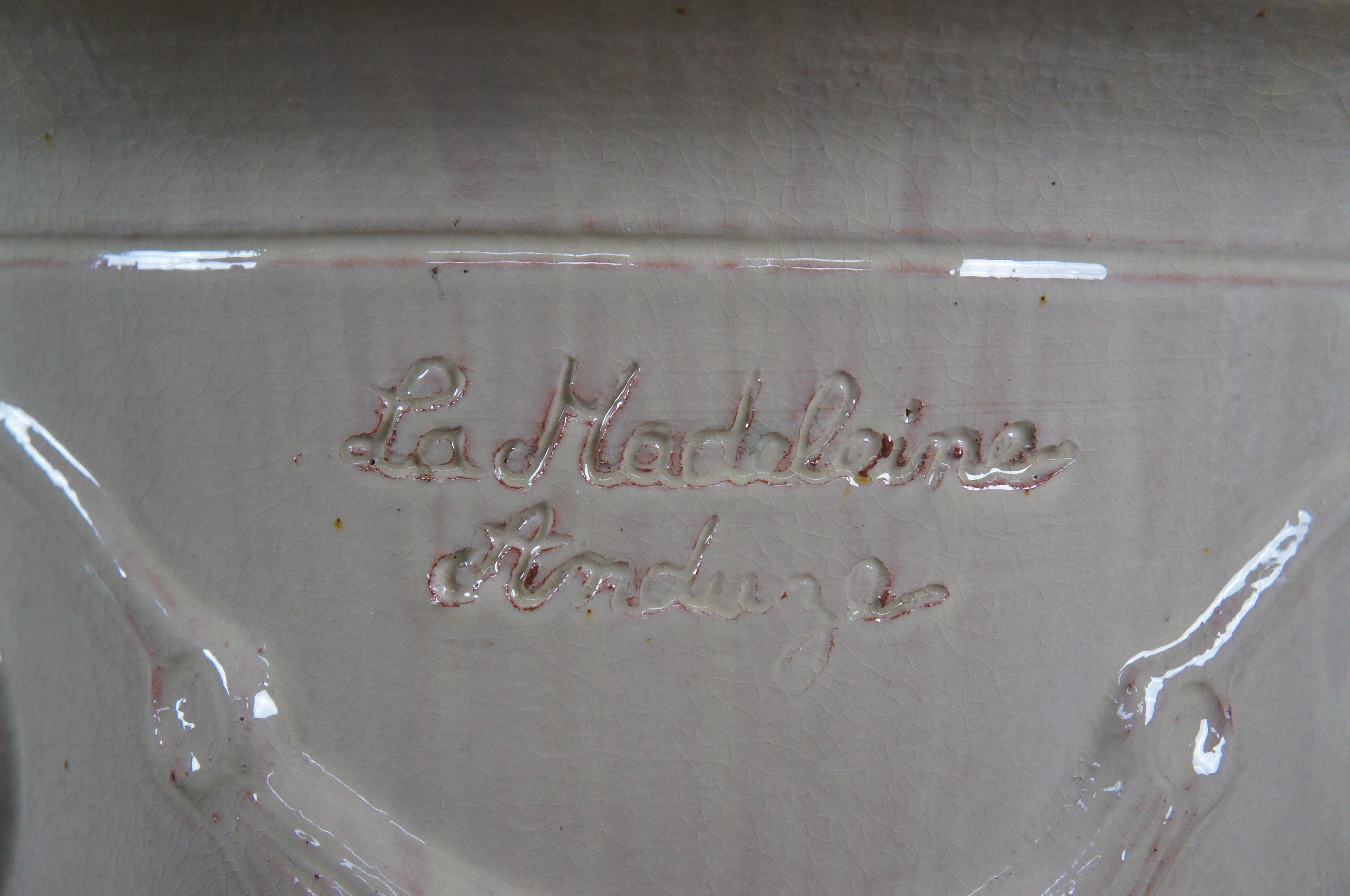 Traditionelle Anduze Französisch Moderne Elfenbein glasierte Keramik Jardinière Urne Pflanzer 21