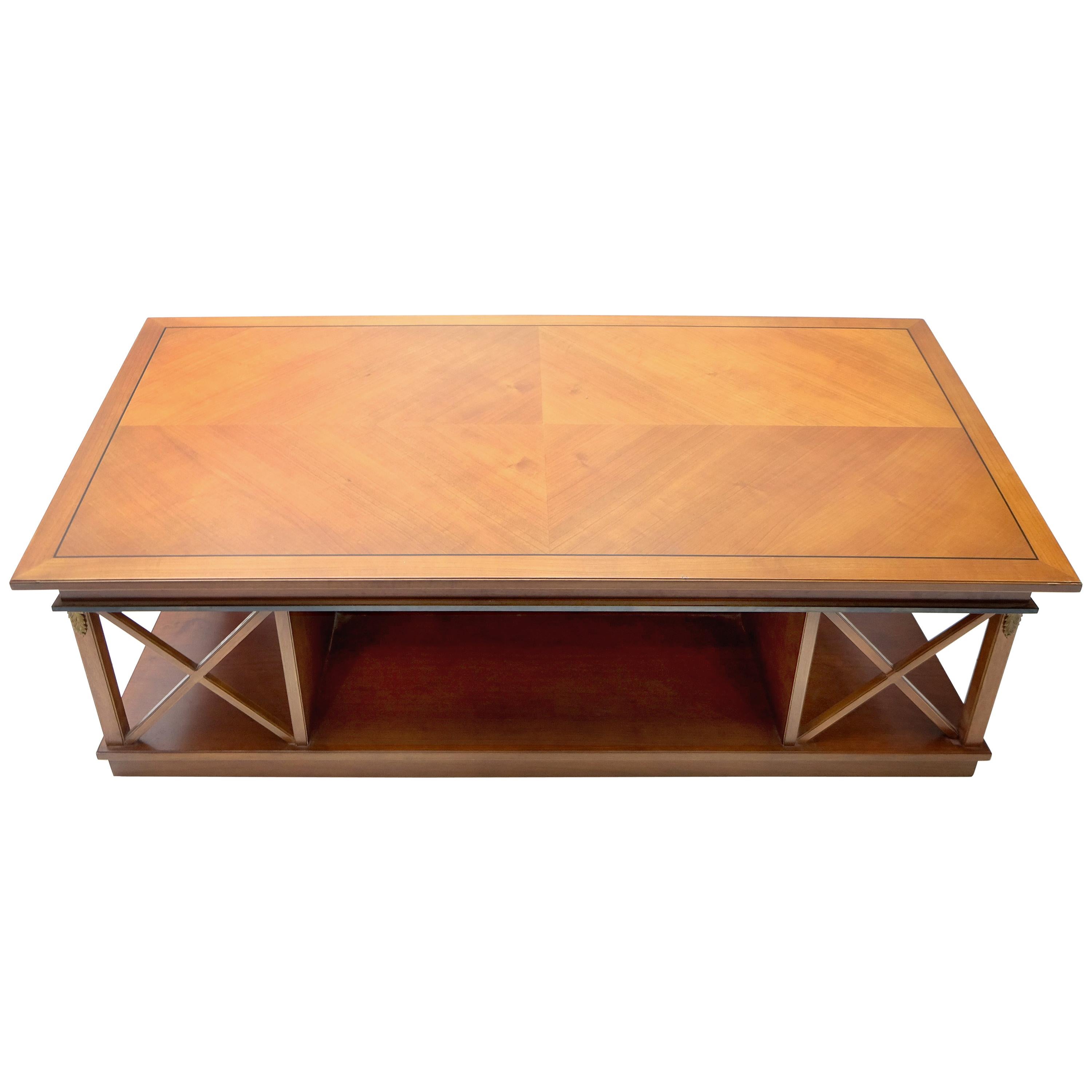 Traditional Angelo Cappellini Coffee Table with Neoclassical Details	 For Sale