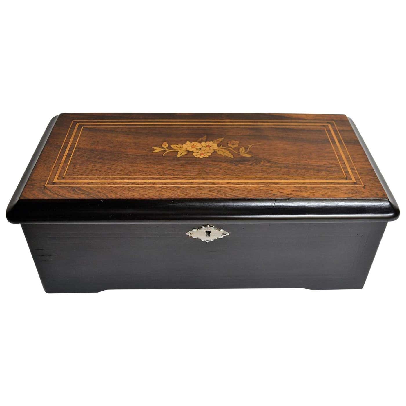 Traditional Antique 19th Century Music Box with Inlaid Case at 1stDibs ...